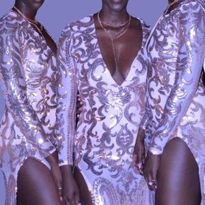 Rose Gold Sequin Dress